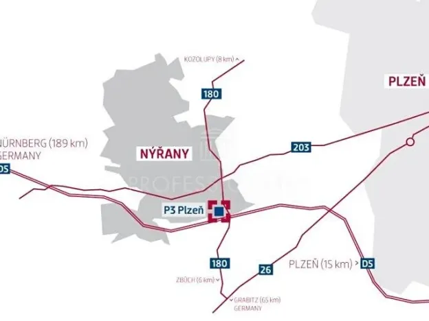 Pronájem skladu, Nýřany, U Mexika, 5460 m2