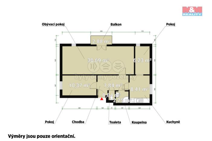 Prodej bytu 2+1, Strunkovice nad Blanicí, Protivecká, 66 m2