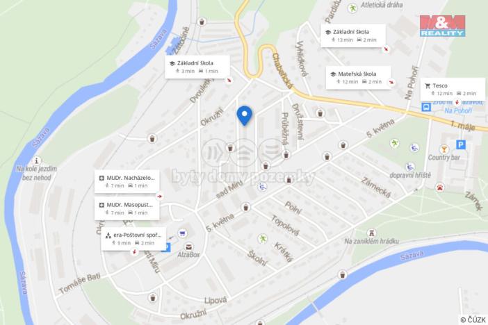 Prodej bytu 4+1, Zruč nad Sázavou, Na Výsluní, 75 m2