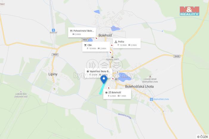 Prodej louky, Bolehošť, 2000 m2