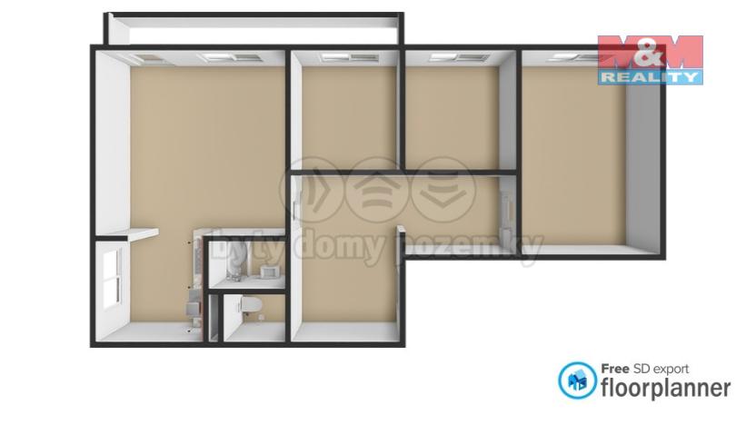 Prodej bytu 4+1, Obrnice, Nová výstavba, 79 m2