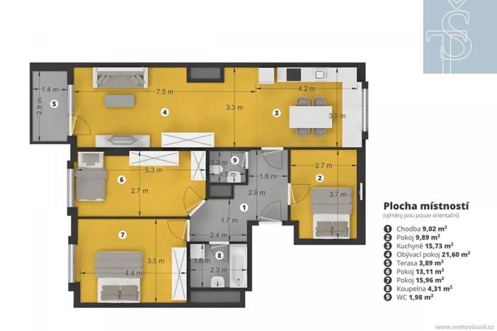 Prodej bytu 4+kk, Praha - Chodov, Divišovská, 96 m2