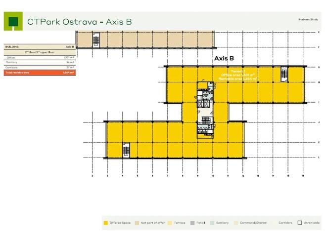 Pronájem kanceláře, Ostrava, Na Rovince, 1300 m2
