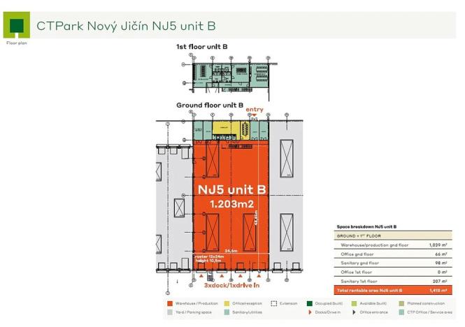 Pronájem skladu, Nový Jičín, Hřbitovní, 2000 m2