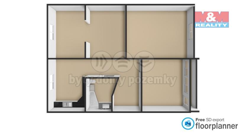 Prodej bytu 4+1, Klášterec nad Ohří, Okružní, 77 m2