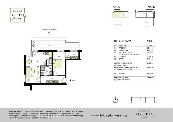 Prodej bytu 2+kk, Praha - Chodov, Dunovského, 59 m2