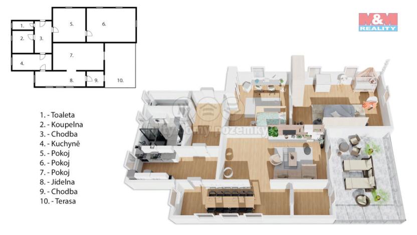 Prodej bytu 1+1, Hronov, Husova, 44 m2