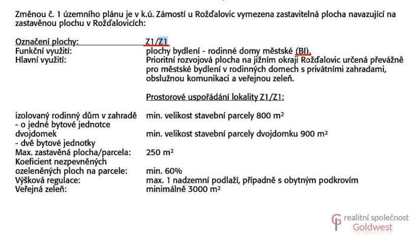 Prodej pozemku, Rožďalovice, 820 m2
