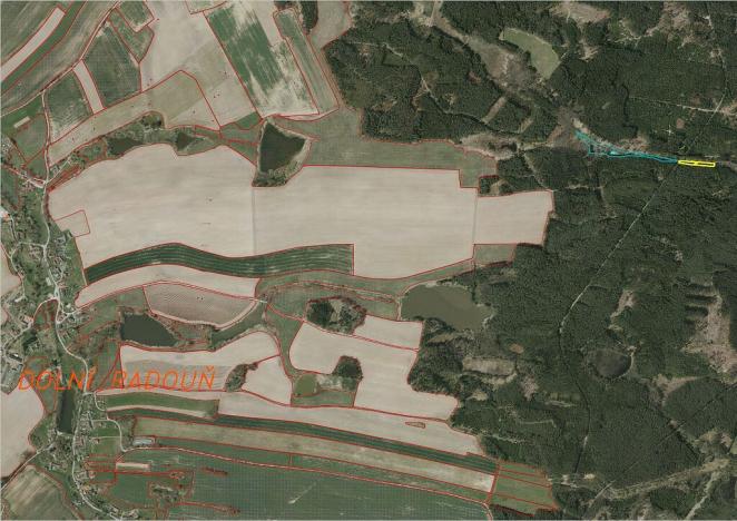 Prodej pole, Jindřichův Hradec - Dolní Radouň, 11340 m2