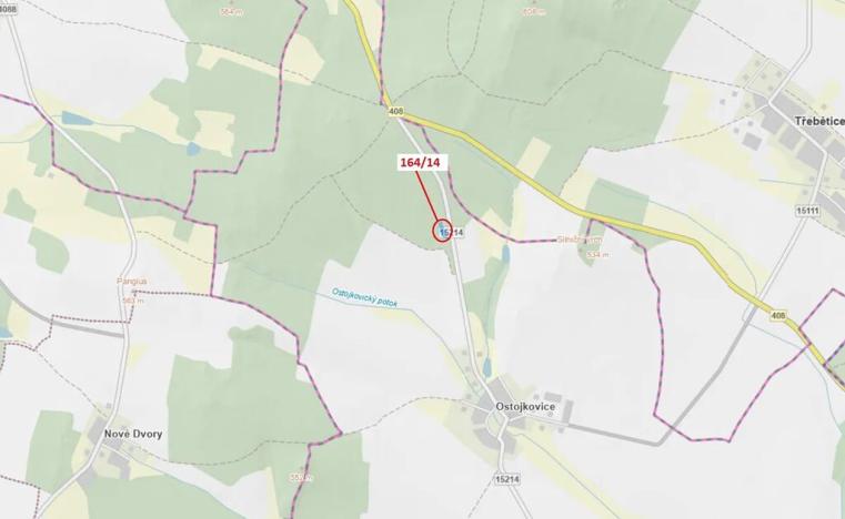 Dražba lesa, Budíškovice, 1580 m2