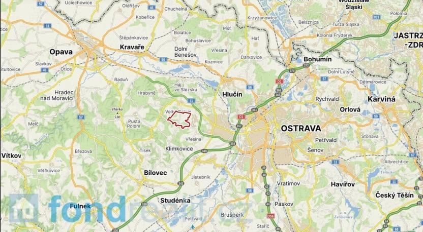 Prodej pozemku, Dolní Lhota, 460 m2