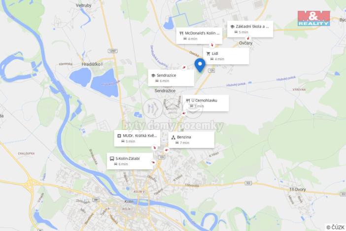 Prodej zahrady, Kolín, Prašná, 2115 m2