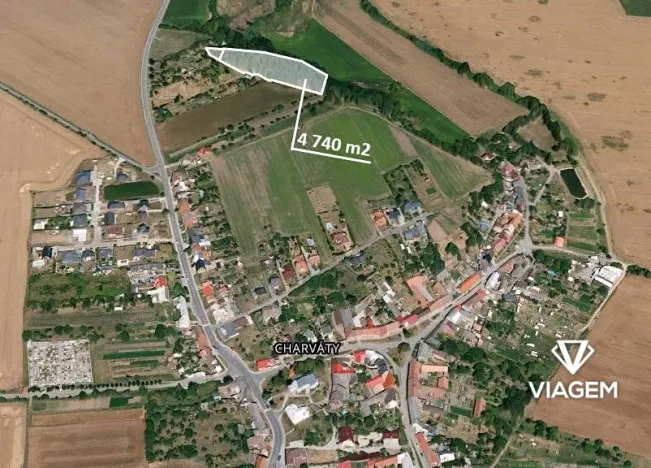 Prodej podílu lesa, Charváty, 592 m2