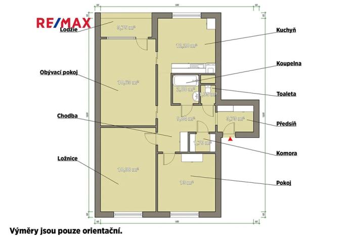 Prodej bytu 3+1, Strašice, 78 m2