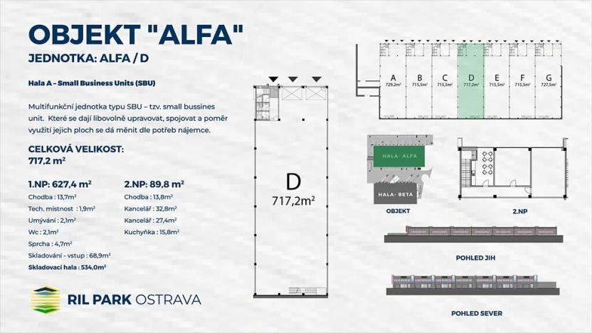 Pronájem skladu, Ostrava, Kotalova, 5031 m2