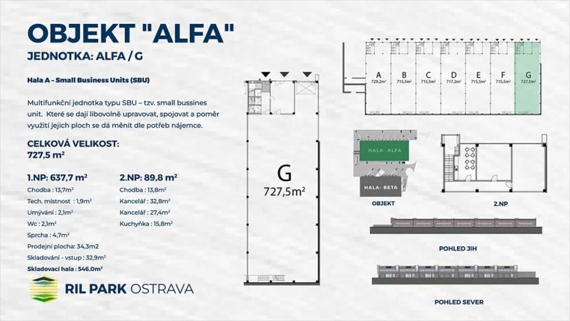 Pronájem skladu, Ostrava, Kotalova, 5031 m2