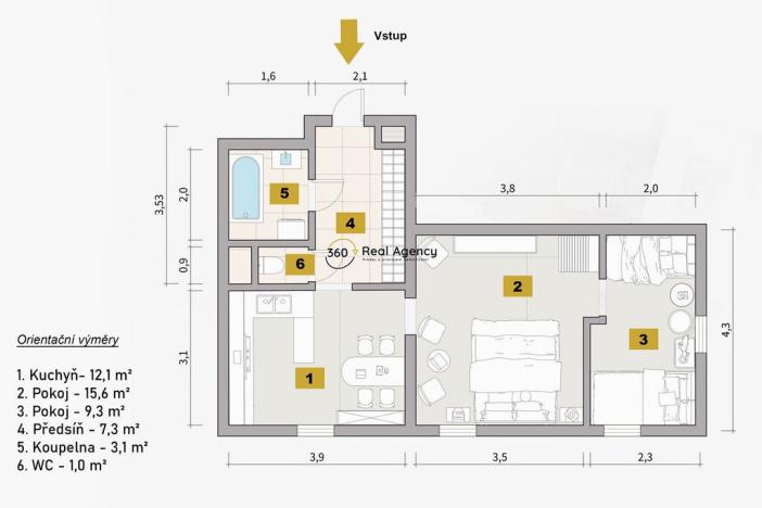 Prodej bytu 2+1, Praha - Staré Město, Karoliny Světlé, 47 m2