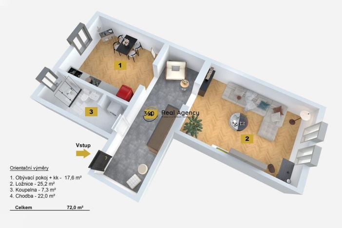 Prodej bytu 2+kk, Praha - Smíchov, Malátova, 67 m2