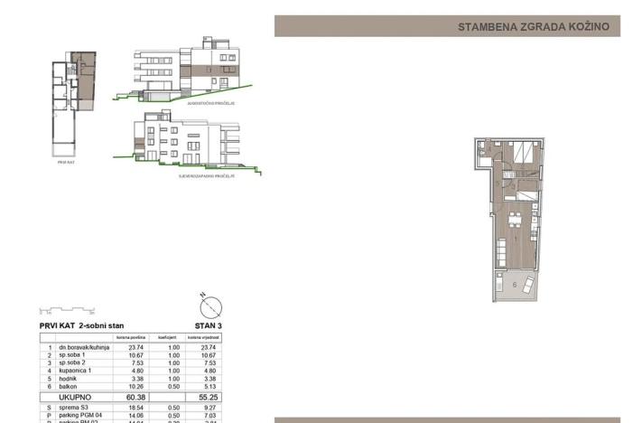 Prodej bytu 3+kk, Zadar, Chorvatsko, 74 m2