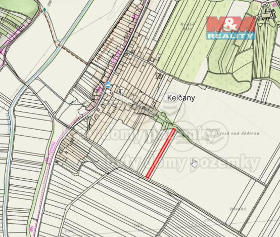 Prodej pole, Kelčany, 657 m2