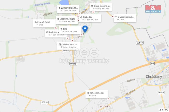 Prodej pozemku pro bydlení, Chýně, 1301 m2