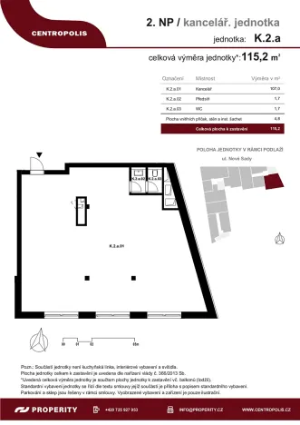 Prodej kanceláře, Brno, Nové sady, 115 m2