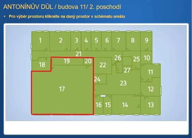 Pronájem kanceláře, Jihlava, 18 m2