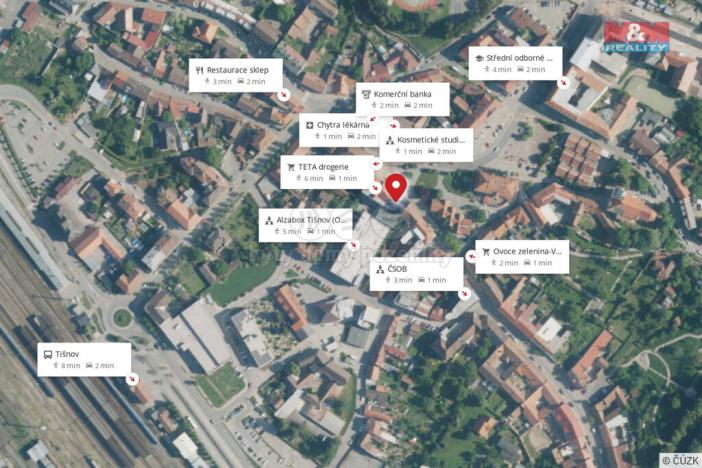 Pronájem obchodního prostoru, Tišnov, nám. Komenského, 21 m2