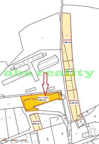 Prodej zemědělského objektu, Dolní Chvatliny, 1691 m2