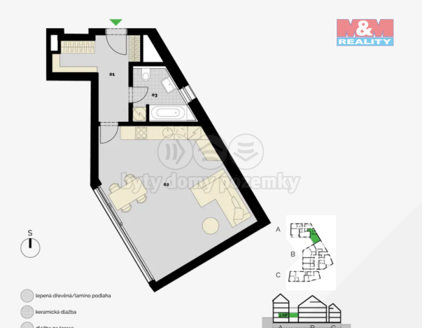 Prodej bytu 1+kk, Praha, Střížkovská, 51 m2