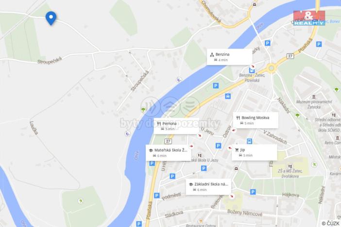 Prodej pozemku pro bydlení, Žatec, Stroupečská, 5579 m2