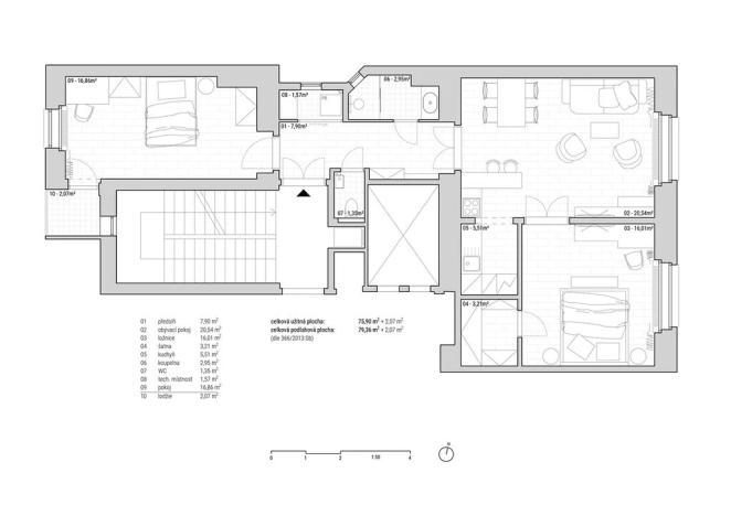 Prodej bytu 3+kk, Praha - Nové Město, Dittrichova, 79 m2