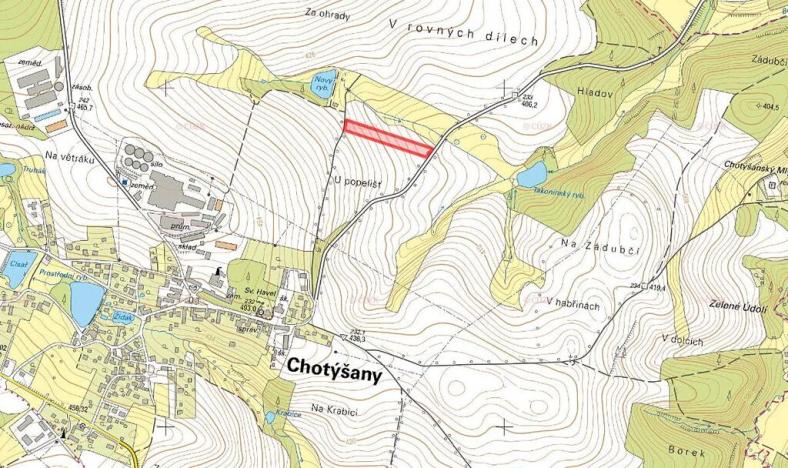 Prodej pole, Chotýšany, 2635 m2
