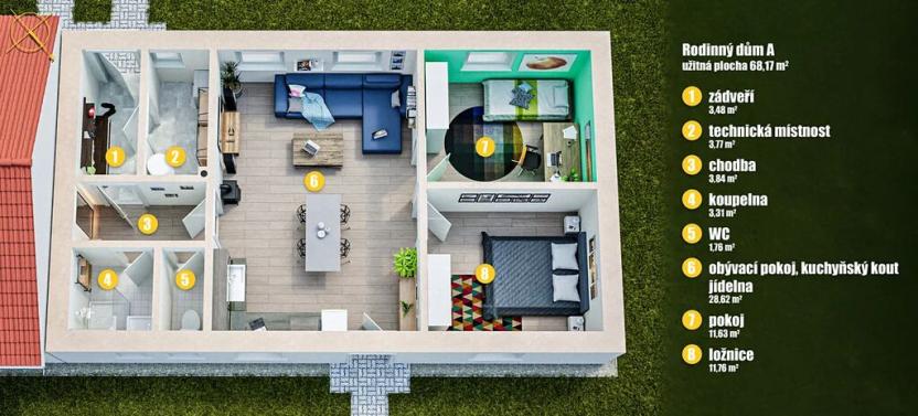 Prodej rodinného domu, Rozseč, 68 m2