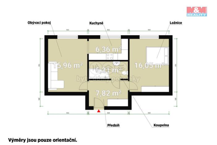 Prodej bytu 2+1, Cheb, Mírová, 52 m2