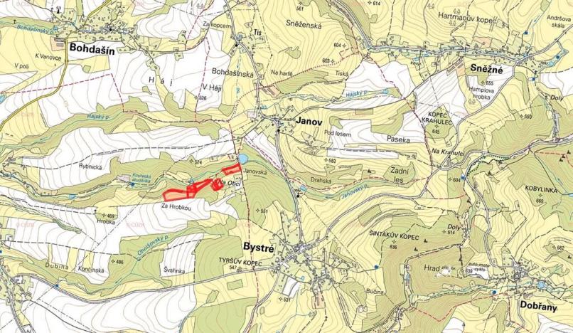 Prodej louky, Ohnišov, 33872 m2