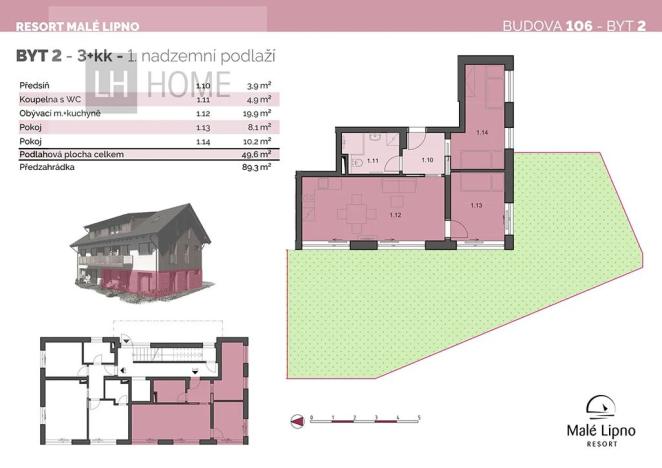 Prodej bytu 3+kk, Černá v Pošumaví, 49 m2