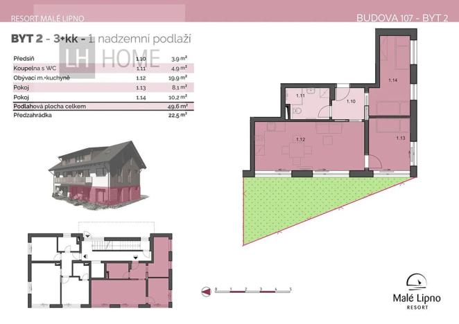Prodej bytu 3+kk, Černá v Pošumaví, 49 m2