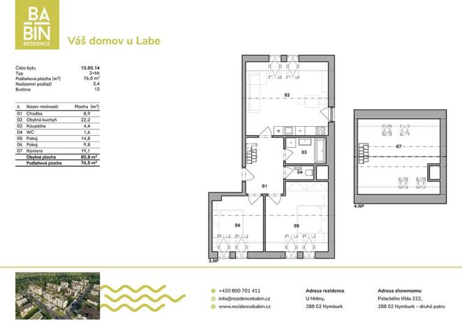 Prodej bytu 3+kk, Nymburk, K Rusínku, 76 m2