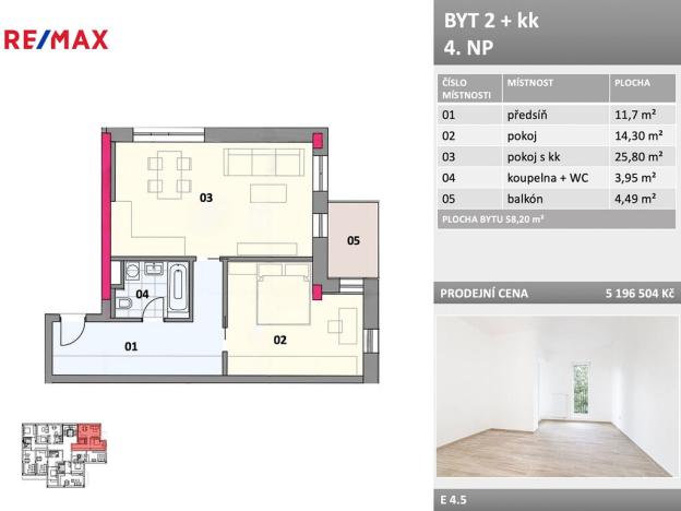 Prodej bytu 2+kk, Frýdek-Místek - Místek, Bezručova, 58 m2