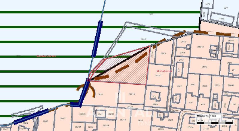 Prodej pozemku, Ostrava - Michálkovice, Liškova, 3184 m2