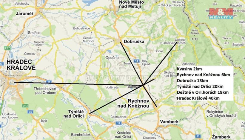 Prodej zahrady, Solnice, 4039 m2