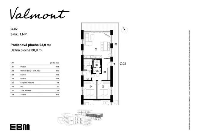 Prodej bytu 3+kk, Doksy, Lázeňský vrch, 89 m2