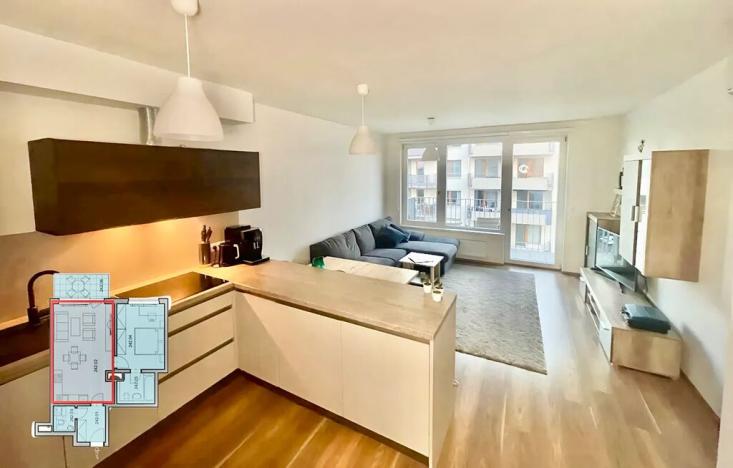 Pronájem bytu 2+kk, Praha - Vysočany, Modrého, 54 m2