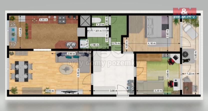 Prodej bytu 3+1, Praha - Prosek, Vysočanská, 73 m2