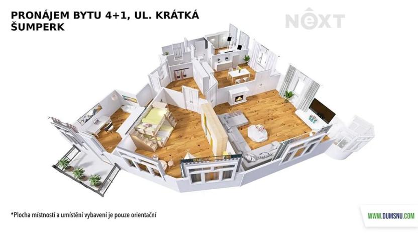 Pronájem bytu 4+1, Šumperk, Krátká, 190 m2