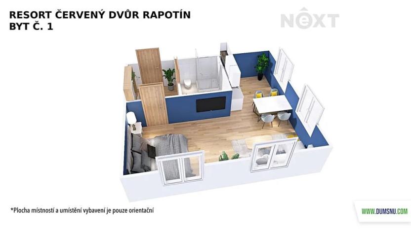 Prodej bytu 1+kk, Rapotín, Výzkumníků, 40 m2