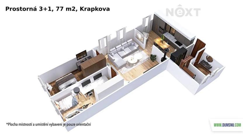 Prodej bytu 3+1, Šumperk, Krapkova, 89 m2