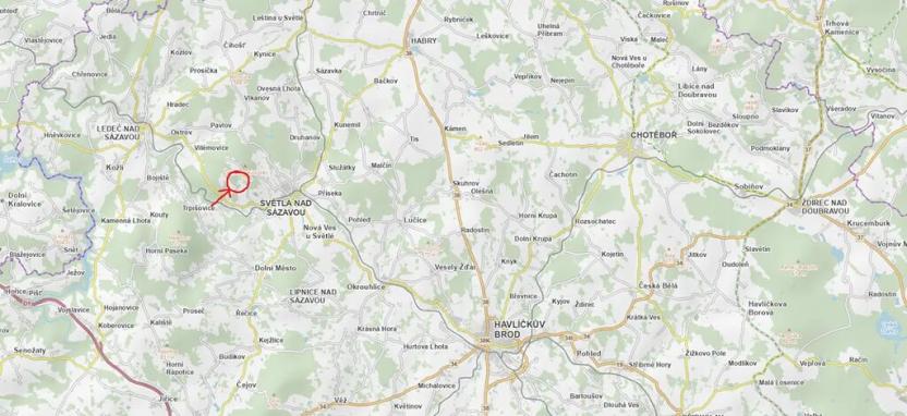 Prodej podílu pozemku, Světlá nad Sázavou, 1259 m2