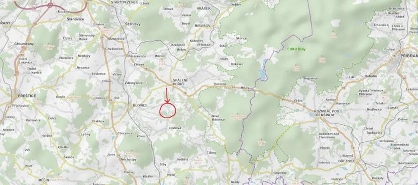 Prodej podílu pozemku, Spálené Poříčí, 3595 m2